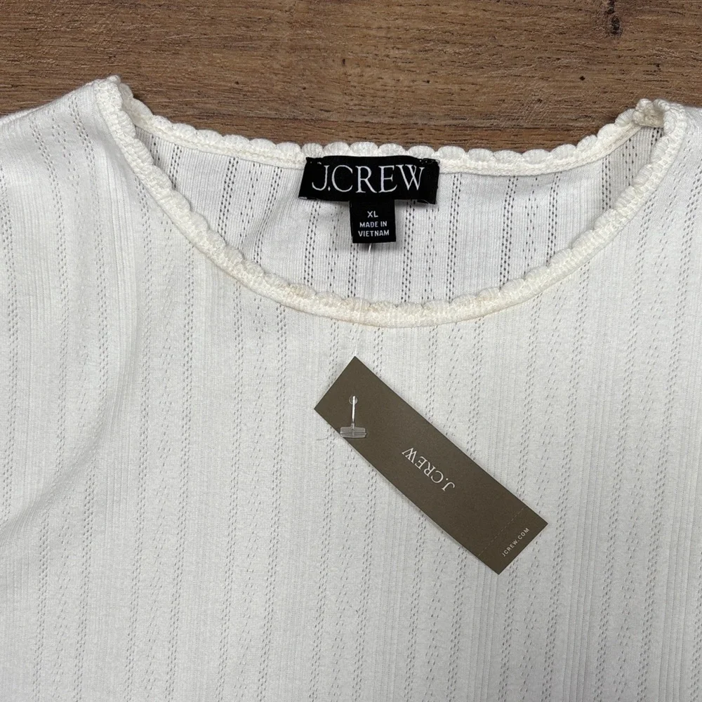 J.‎ Crew | NWT Cream Short Sleeve Tee Women's Size XL